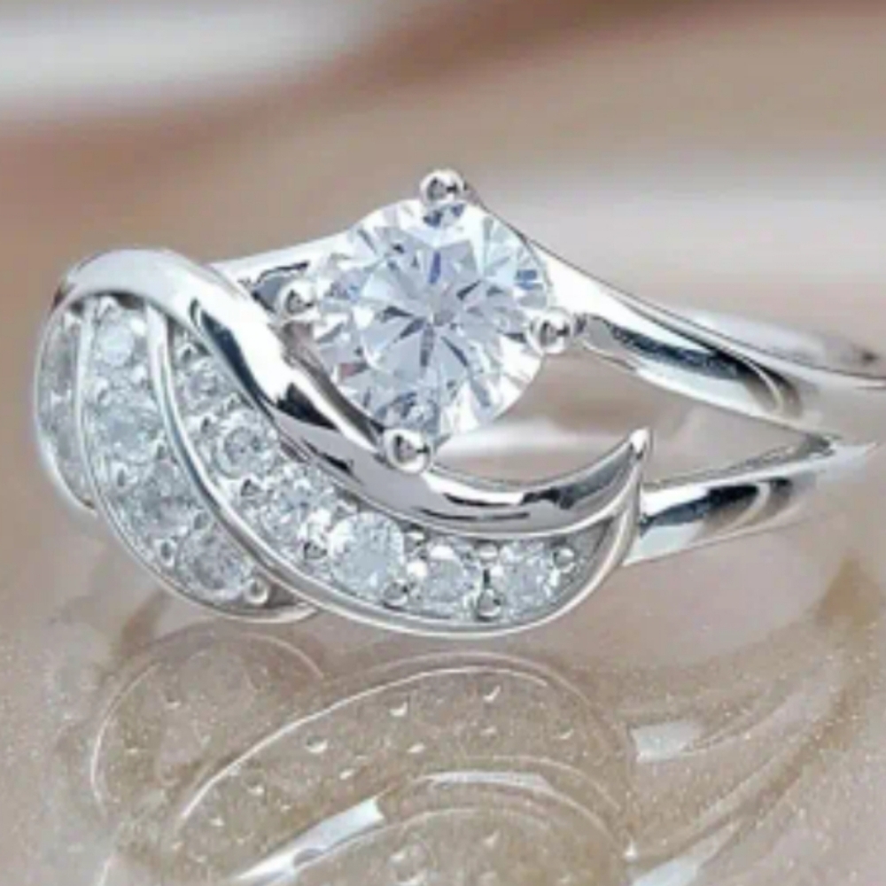 Angel Wings Ring Silver Plate Ring